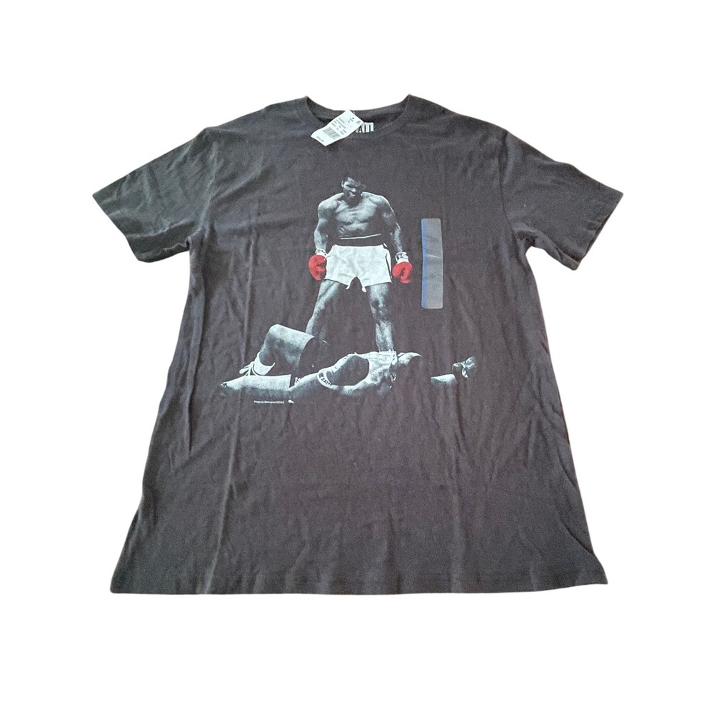 Muhammad Ali vs Sonny Liston Graphic T-Shirt Mens Large Black Cotton NWT